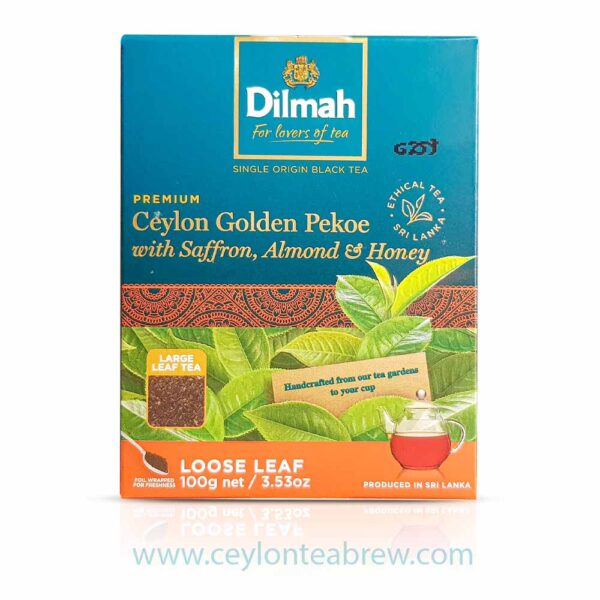 Ceylon golden pekoe tea with saffron and Almond and honey