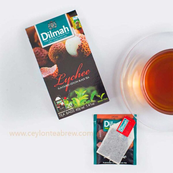 Dilmah Ceylon black tea bags with natural Lychee flavor 3