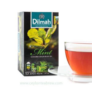 Dilmah Ceylon pure mint flavored black tea bags