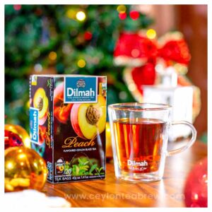 Dilmah Ceylon tea bags with peach flavor