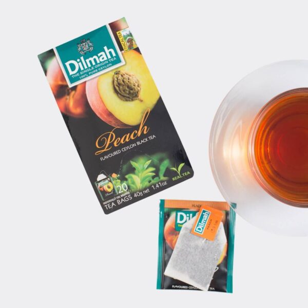 Dilmah ceylon tea bags with peach flavor 2