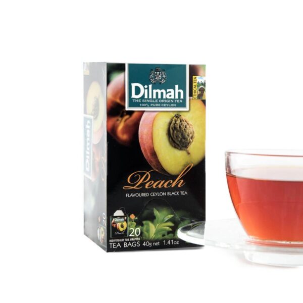 Dilmah ceylon tea bags with peach flavor 3