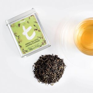 Dilmah Ceylon green tea with jasmine flowers loose leaf tea