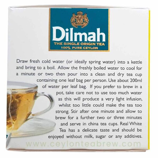 Dilmah Ceylon medicinal white tea silver tips tea bags