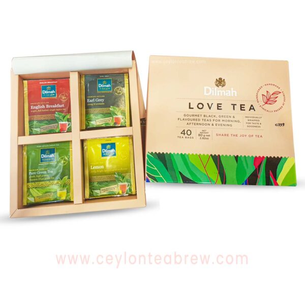 Dilmah ceylon black and green tea bags luxury love gourmet tea 40bags