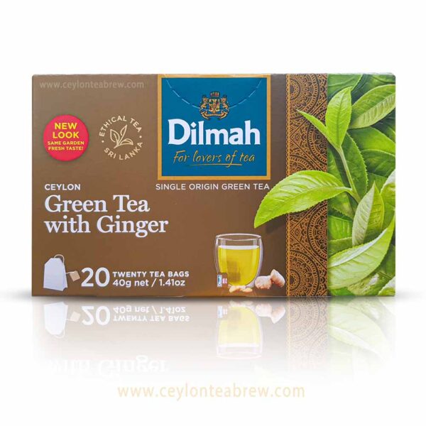 Pure Ceylon Green Tea bags with Ginger extracts