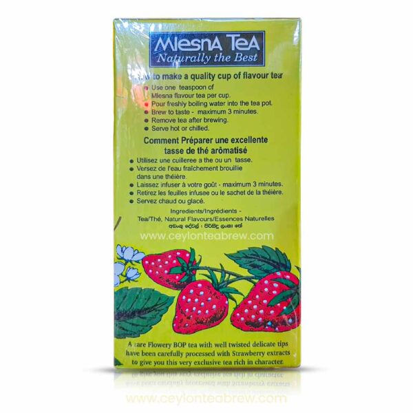 Mlesna Ceylon Strawberry flavored black leaf tea