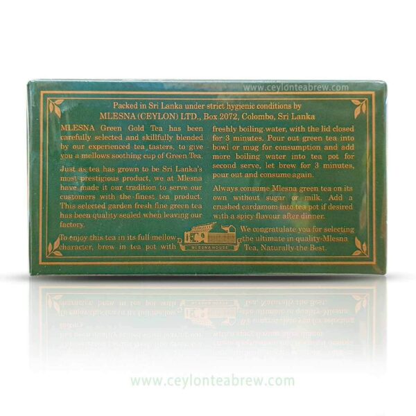 Mlesna Ceylon green gold luxury blend tea bags 200g