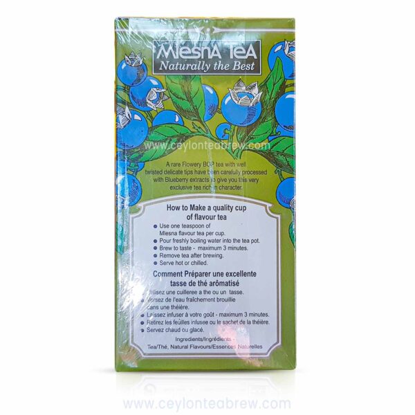 Mlesna Ceylon green leaf tea with Blueberry extracts