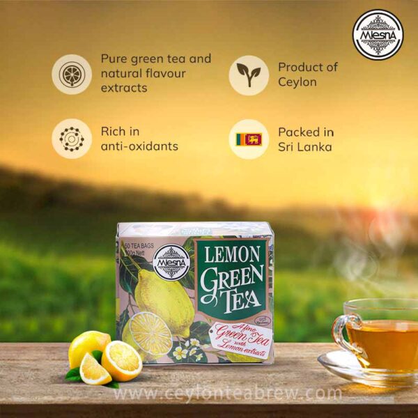 Mlesna Lemon Green bag tea Antioxidant tea