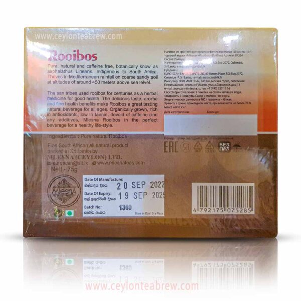 Mlesna Rooibos caffeine free tea bags