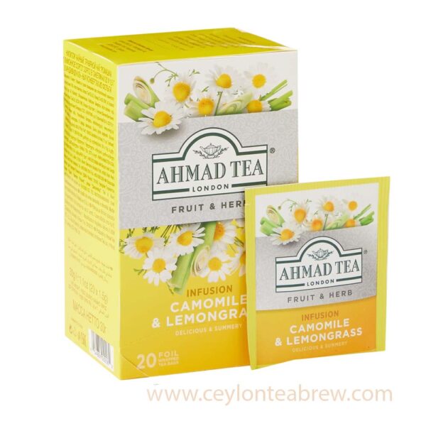 Ahmed Tea London Camomile and Lemon grass tea bag