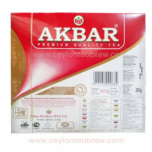 Akbar Ceylon Pure premium black tea bags 3