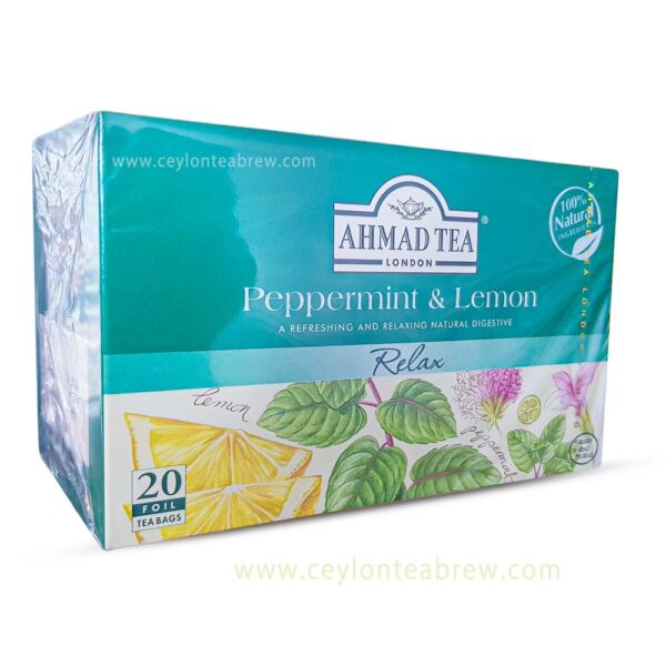 Almed tea London Peppermint and Lemon flavored tea bags 2