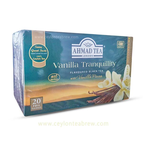 Almed tea London Vanilla tranquility flavored black tea bags 1