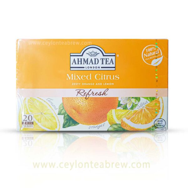 Almed tea London mixed citrus orange and lemon flavored black tea bags 1