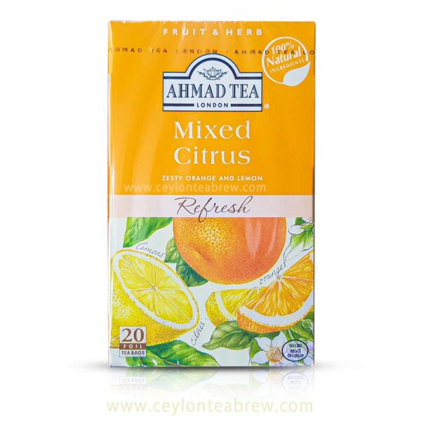 Almed tea London mixed citrus orange and lemon flavored black tea bags 2