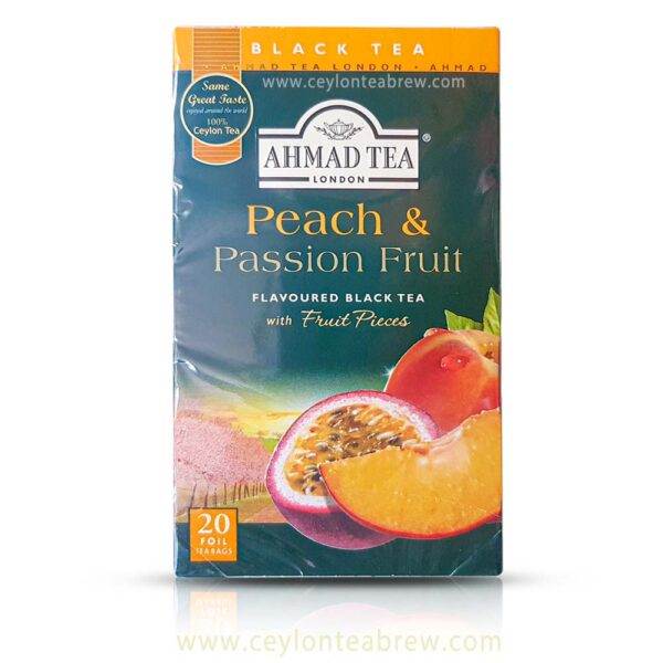 Almed tea London peach and passion fruit flavored black tea bags 1