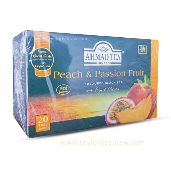 Almed tea London peach and passion fruit flavored black tea bags