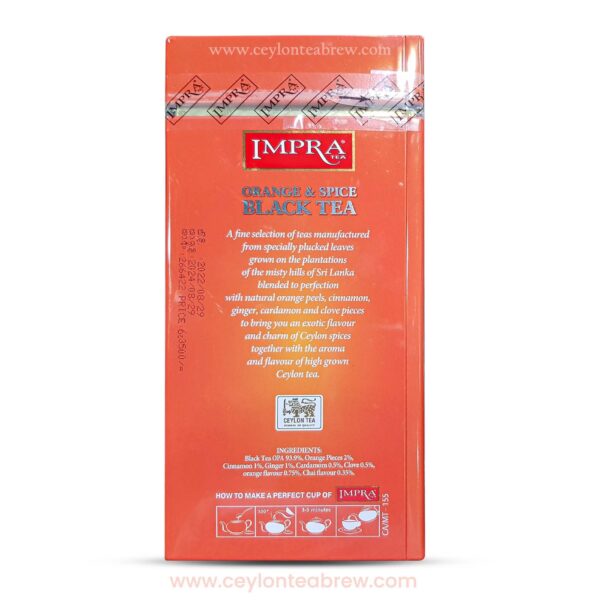 Impra Black large leaf black tea with Orange spice flavor 5