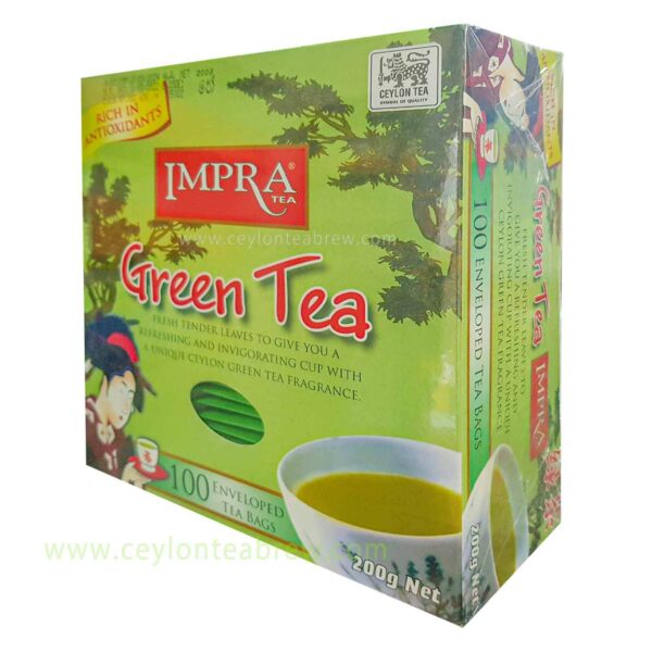 Impra Ceylon pure green tea 100 bags best quality 3