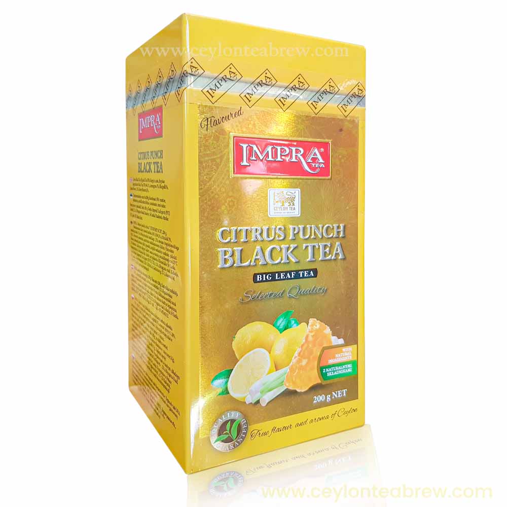 Impra ceylon pure black tea with natural citrus punch leaf tea2