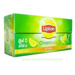 Lipton Ceylon green tea bags with citrus flavor