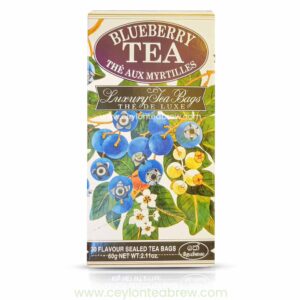 Mlesna Ceylon Black luxury tea bags with blueberry flavor