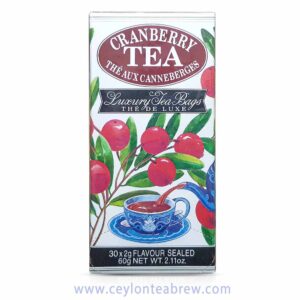 Mlesna Ceylon Black luxury tea bags with cranberry flavor