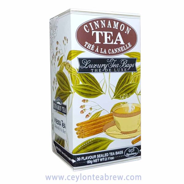 Mlesna Ceylon Black luxury tea bags with real cinnamon flavor