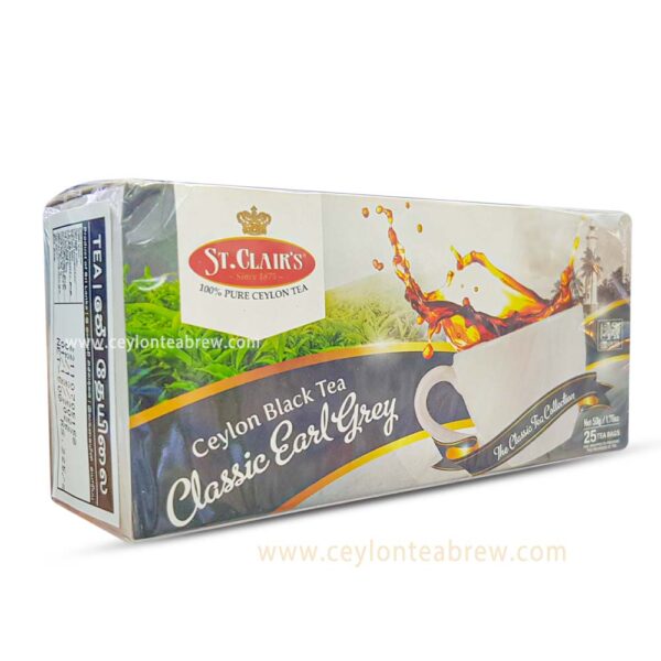 St Clairs Ceylon black tea classic earl grey tea 25 bags