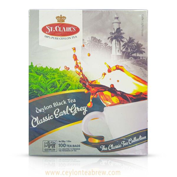 St Clairs Ceylon black tea classic earl grey tea bags 100