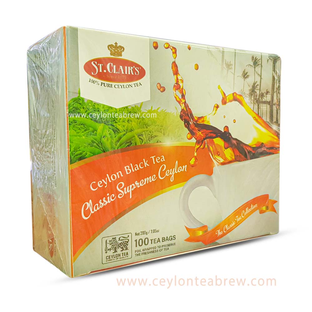 St Clairs Ceylon black tea classic supreme tea bags 100 2