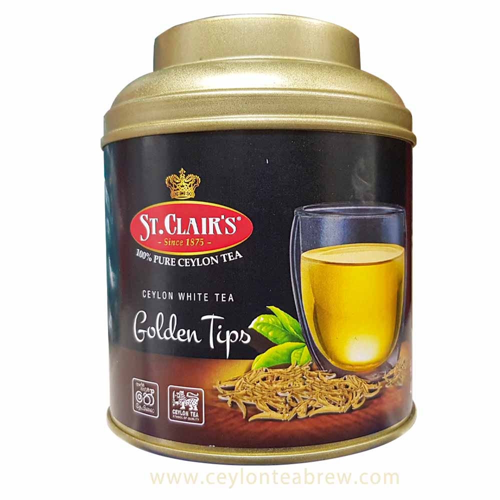 St clairs Pure Golden tips white tea in caddy 1