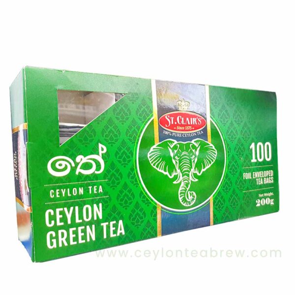 St. Clairs Ceylon Pure green tea enveloped bag