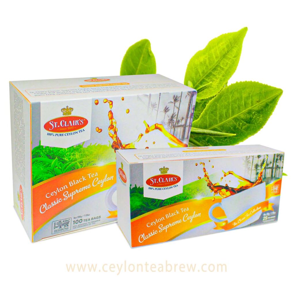 St. Clairs Ceylon black tea classic supreme tea bags