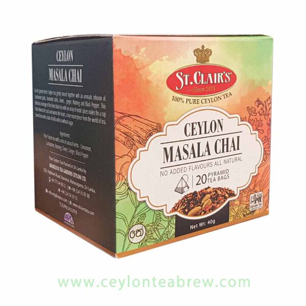 St.Clair's Masala Chai Ceylon tea bags 40g