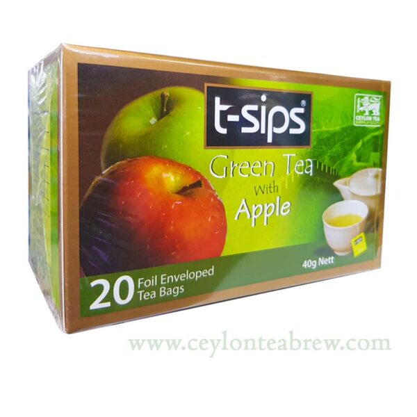 T Sips Ceylon green tea with Apple flavor