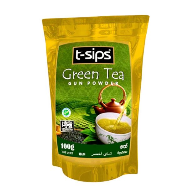 T sips Ceylon pure Green tea loose leaves