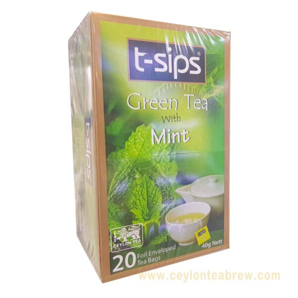 T sips Green Tea with mint 20 Tea Bags