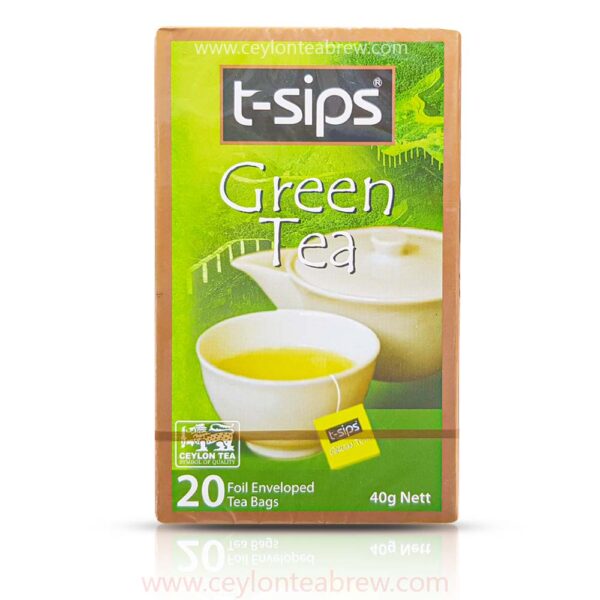 T sips ceylon pure green tea bags 2