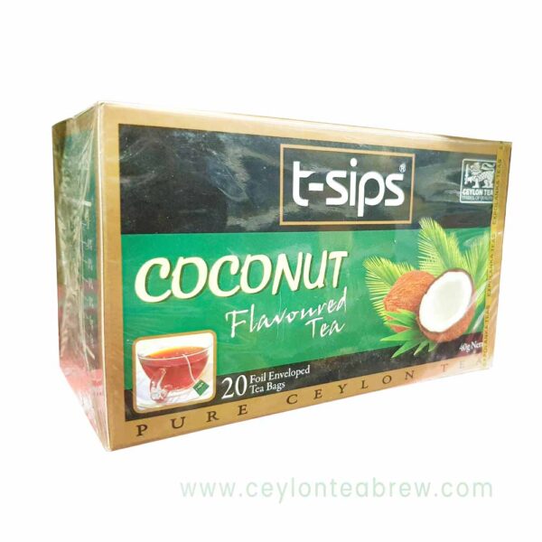 T sips ceylon tea with coconut flavor 1