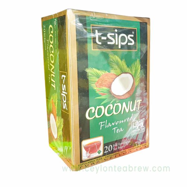 T sips ceylon tea with coconut flavor 2