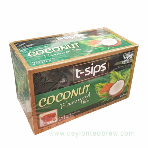 T sips ceylon tea with coconut flavor 3