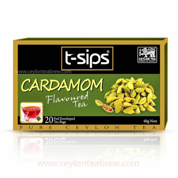 T sips ceylon tea with natural cardamom