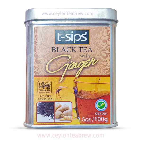 T sips pure ceylon black leaf tea with natural ginger extracts 1