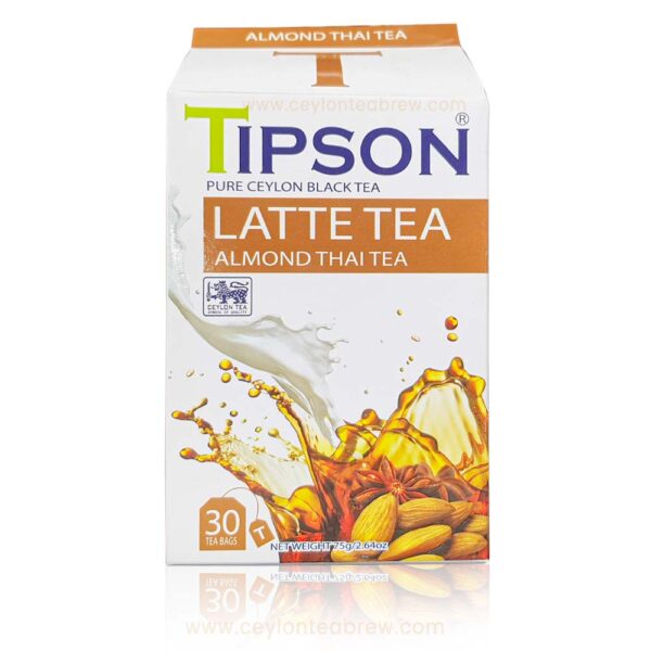 Tipson Ceylon black tea bags Almond thai Latte tea 22