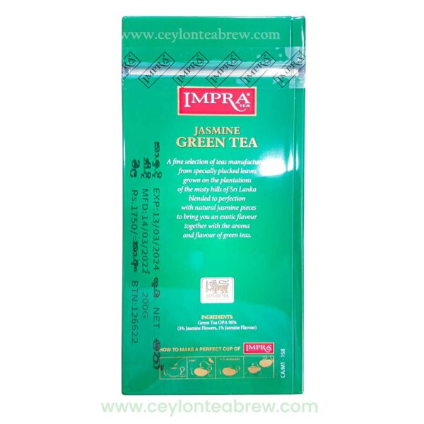 impra CEYLON jasmine green big leaf tea 5