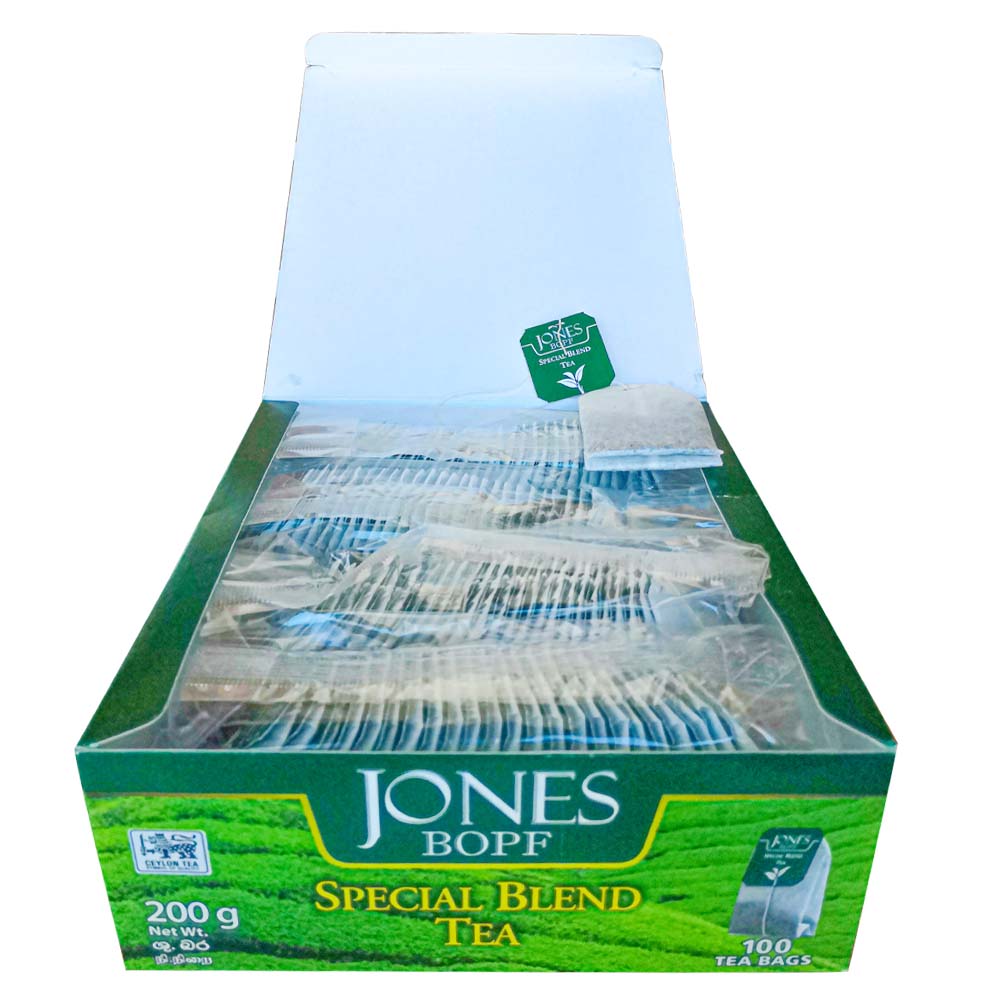 jones ceylon black tea bag and loose tea