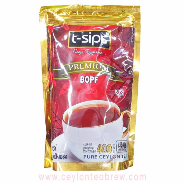 t sips Ceylon premium black bopf tea leaves loose pack